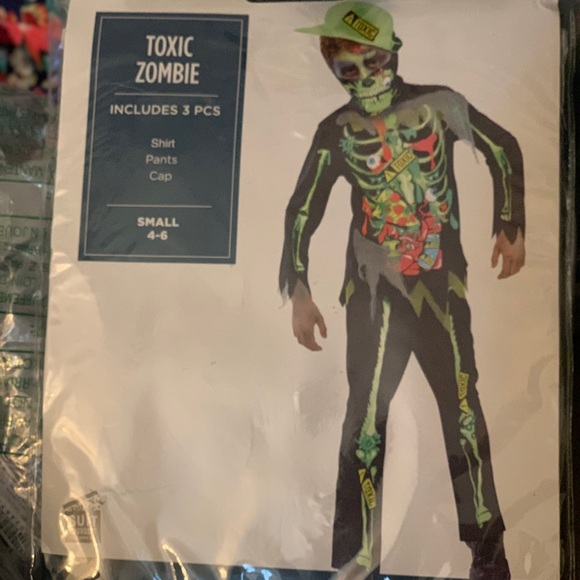 Toxic Zombie Costume Small 4-6 - Picture 3 of 3